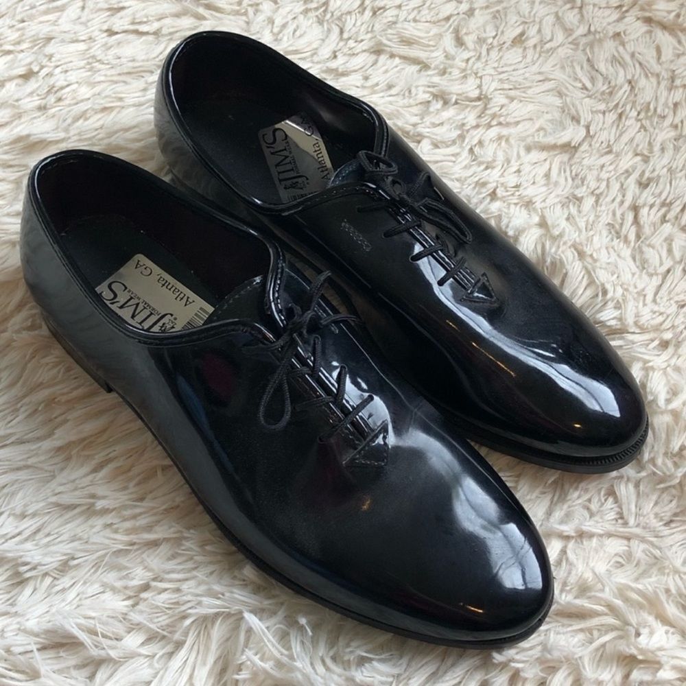 Jim’s Formal Wear Black Patent Prom Dress Formal Shoes